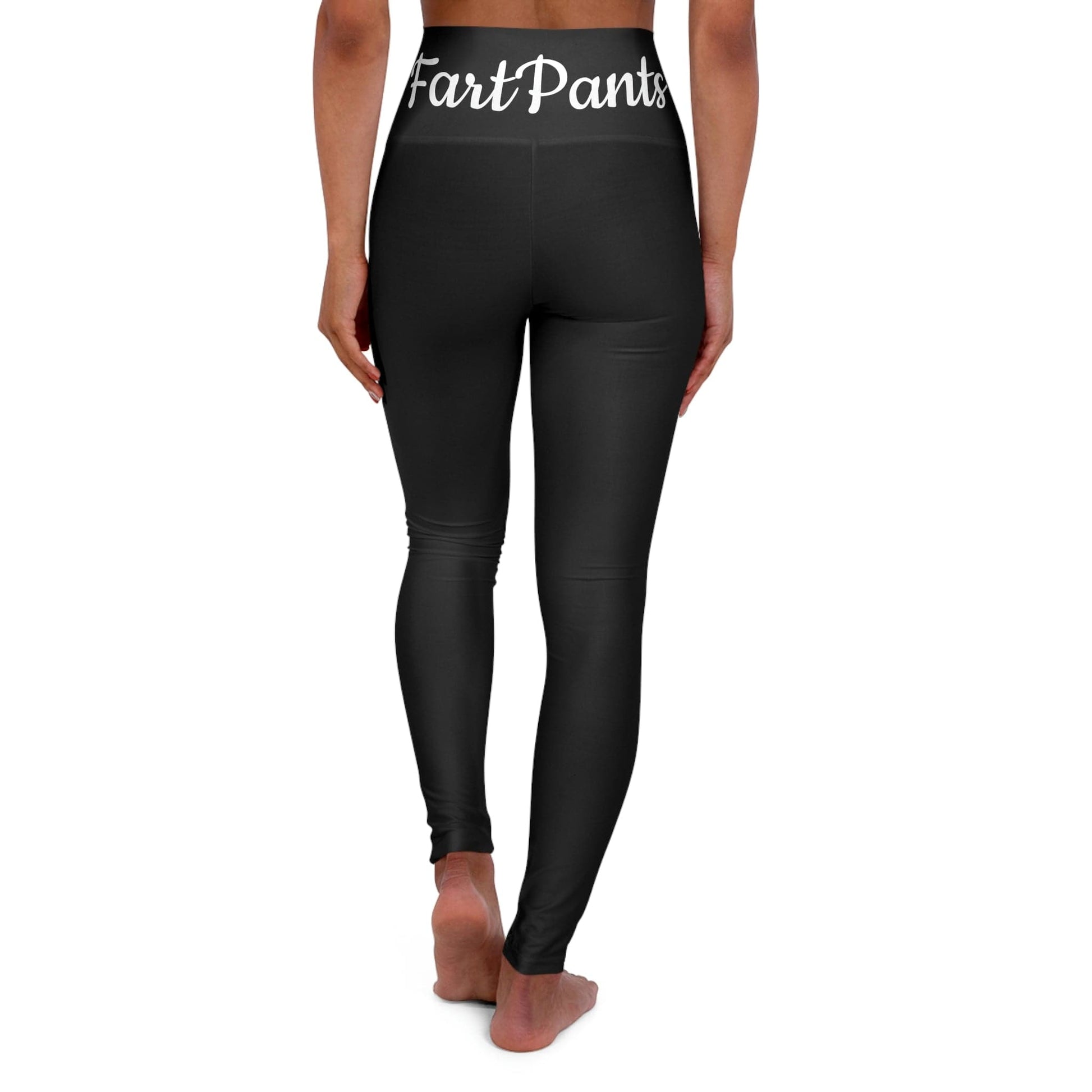 FartPants High Waisted Yoga Leggings - Black Yoga Workout Pants - Comf